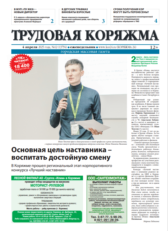 ТК №12, 2025 год